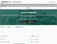 Tablet Screenshot of kalkulackahypoteky.cz